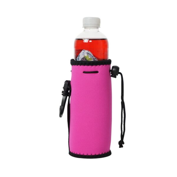 neoprene water bottle koozie neon pink color