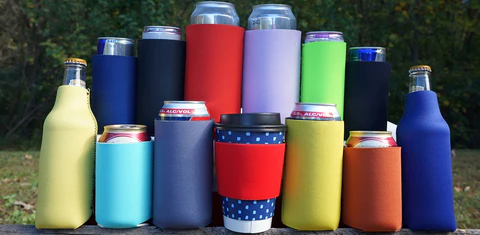 different styles of blank koozies
